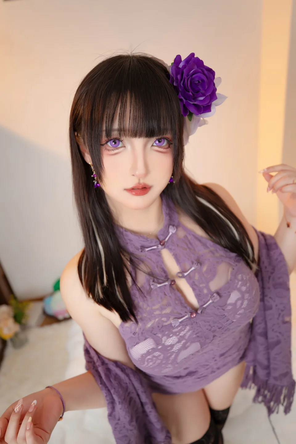 神楽坂真冬 - 紫色心情 [75P,2V-422MB] tg@simisebaisi 【丝足阁】003.webp